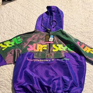 Surf Style Purple and Multicolor Lightweight Jacket
